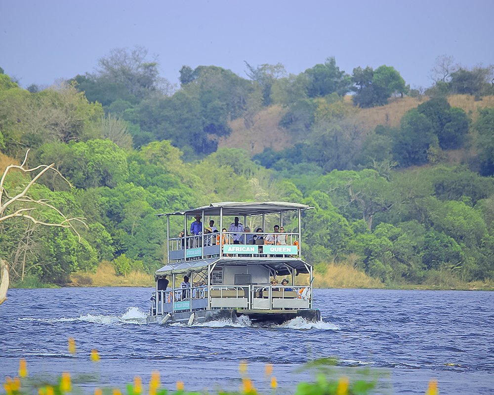 Boat cruise on the Nile in Murchison Falls National Park