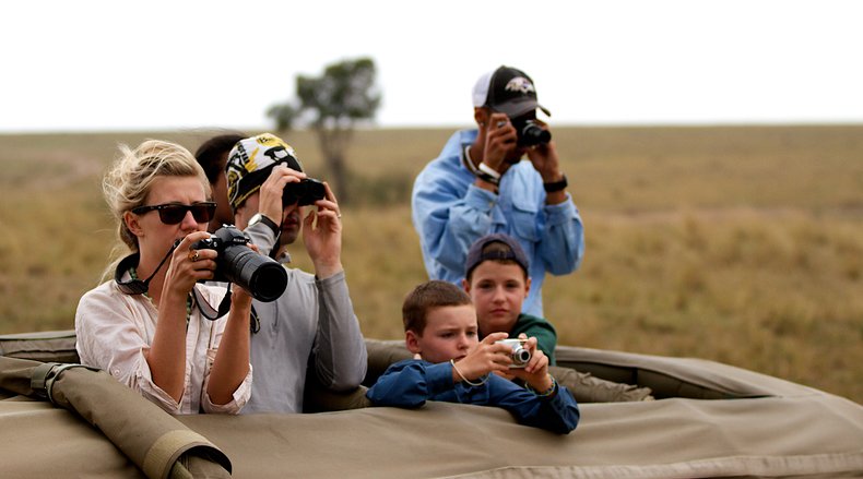 Family enjoying a Budget Safari in Uganda