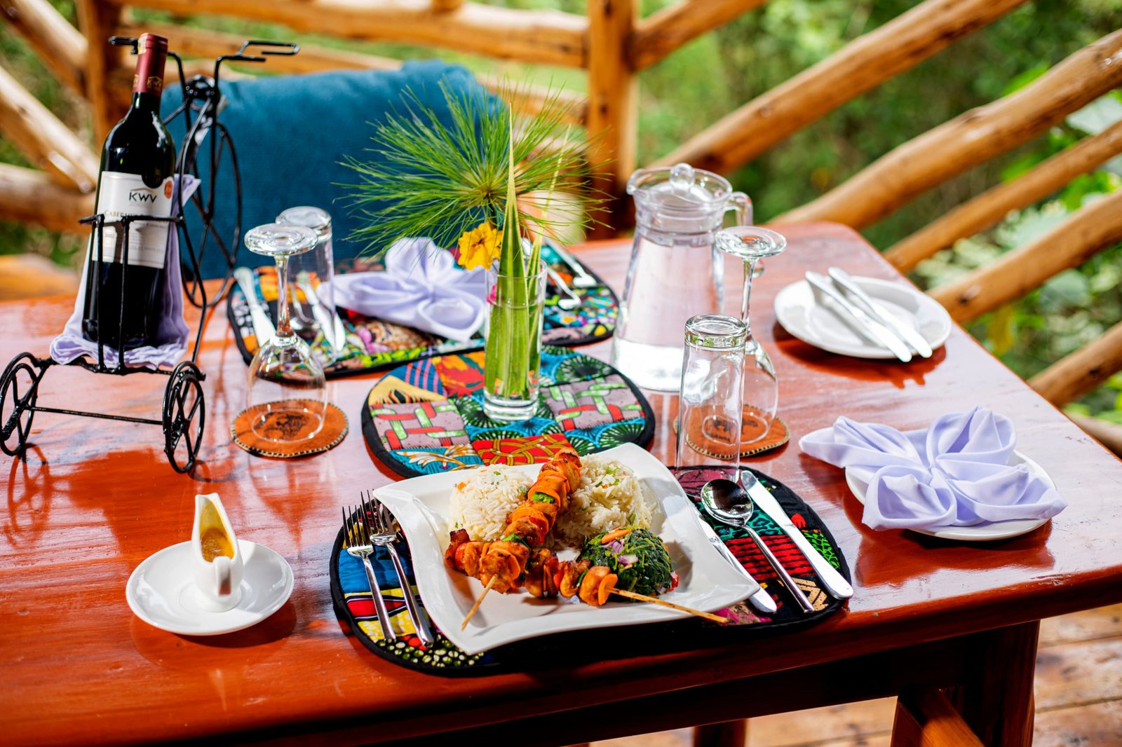Dining at Kibale Tourist Safari Lodge