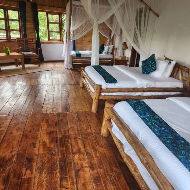 Triple accommodation near Kibale Forest