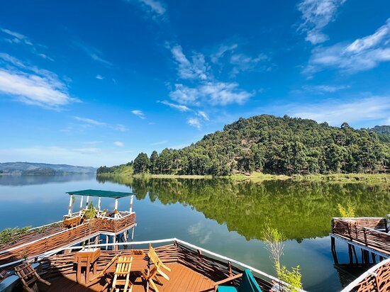 Boat excursion during a Lake Bunyonyi Safari