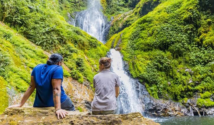 Waterfall hiking in Nyungwe National Park Rwanda